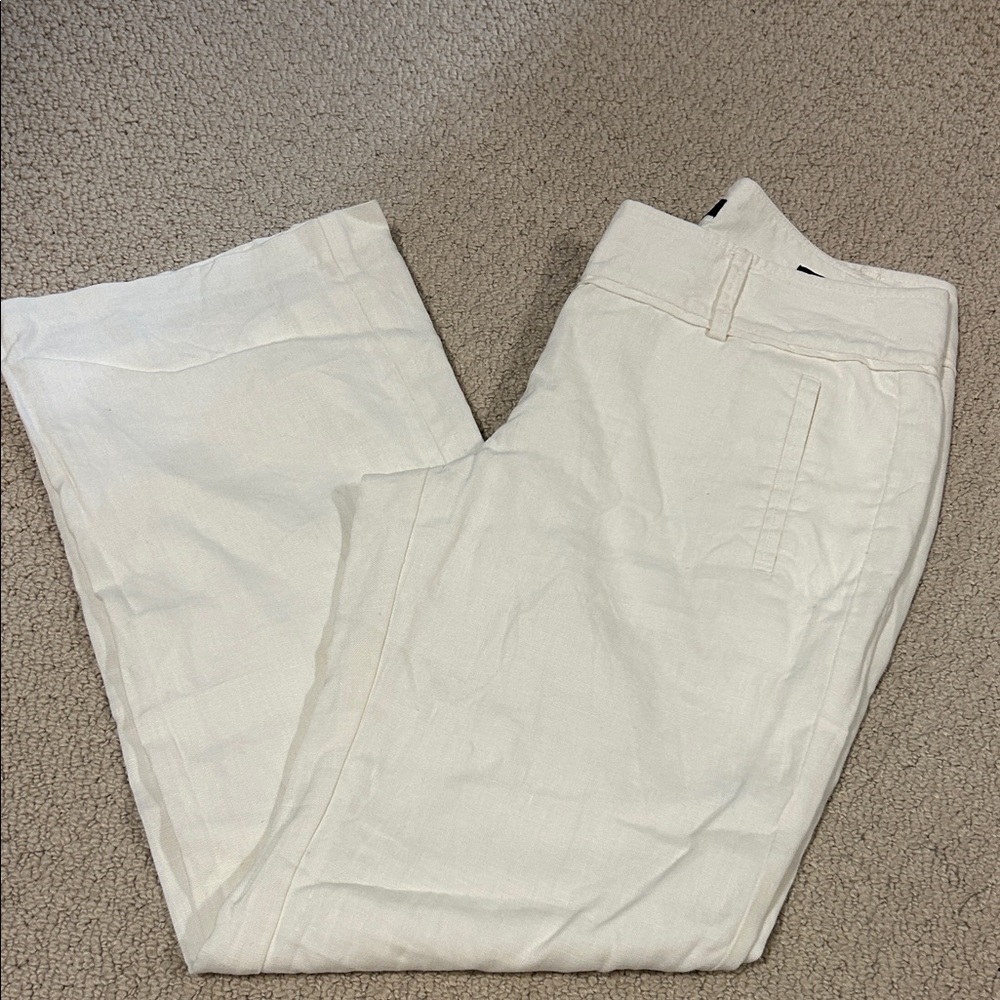 LOFT white linen Trousers
